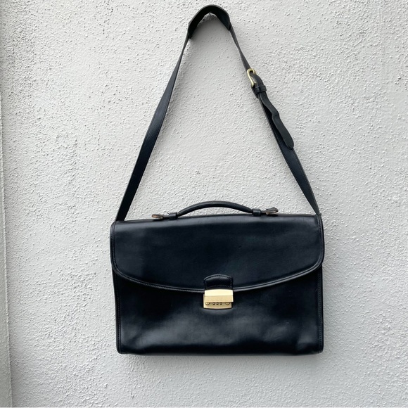 Coach Black Leather Laptop Bag - Picture 2 of 12